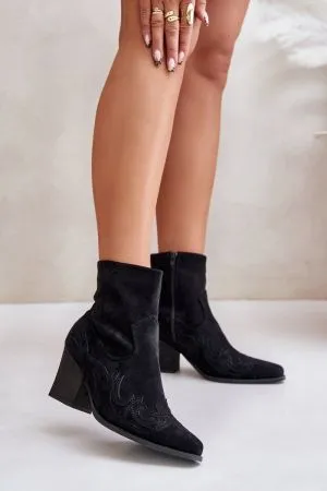 Botine dama negru Step in style - botine dama