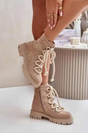 Botine dama bej Step in style - botine dama