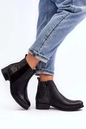 Botine dama negru Step in style - botine dama
