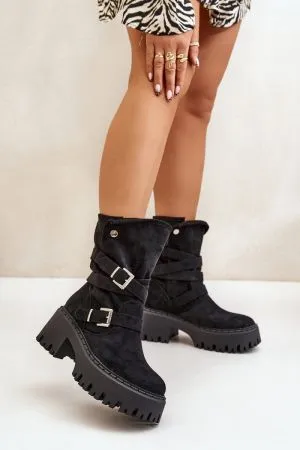Botine dama negru Step in style - botine dama
