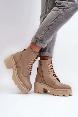 Botine dama bej Step in style - botine dama
