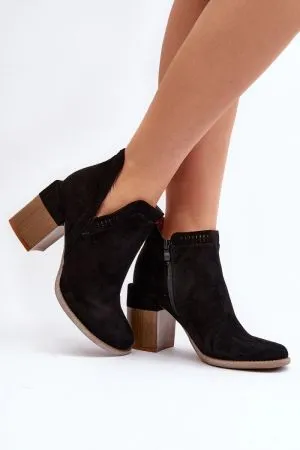 Botine dama negru Step in style - botine dama