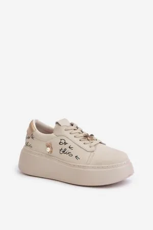 Pantofi sport dama bej Step in style - pantofi sport dama, tenisi dama