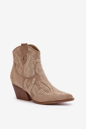 Botine dama bej Step in style - botine dama