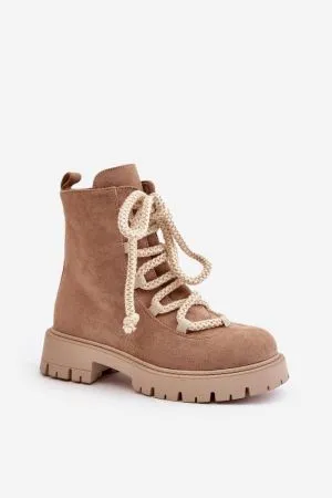 Botine dama bej Step in style - botine dama