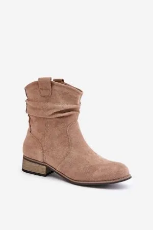 Botine dama bej Step in style - botine dama