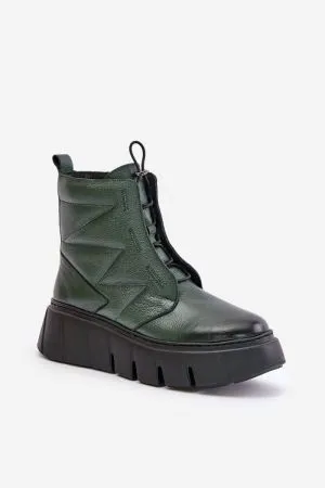 Botine dama verde Step in style - botine dama