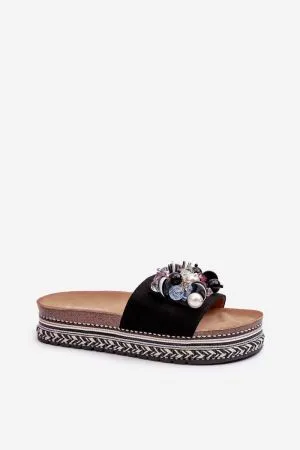Papuci dama negru Step in style - papuci dama