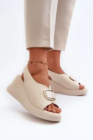 Papuci dama bej Step in style - papuci dama