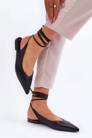 Balerini dama negru Step in style - balerini dama