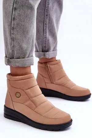 Botine dama bej Step in style - botine dama