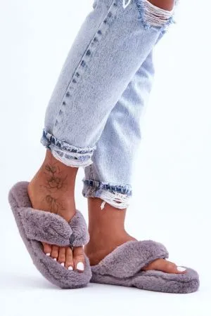 Papuci dama gri Step in style - papuci dama