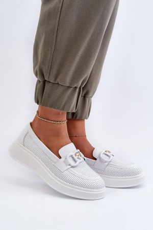 Mocasini dama alb Step in style - mocasini dama