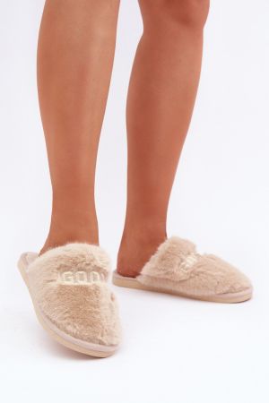 Papuci dama bej Step in style - papuci dama