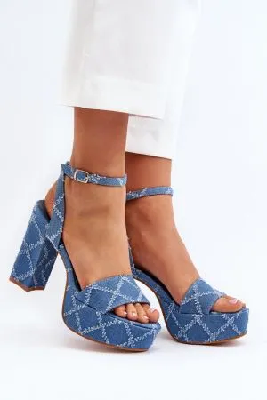 Sandale dama albastru Step in style - sandale dama