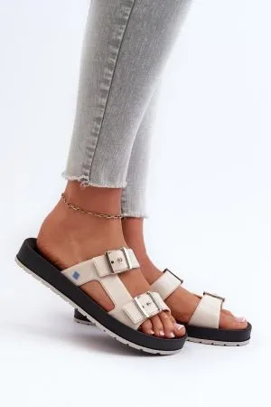 Papuci dama bej Step in style - papuci dama