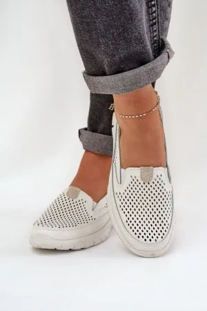 Mocasini dama alb Step in style - mocasini dama