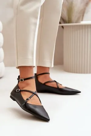 Balerini dama negru Step in style - balerini dama