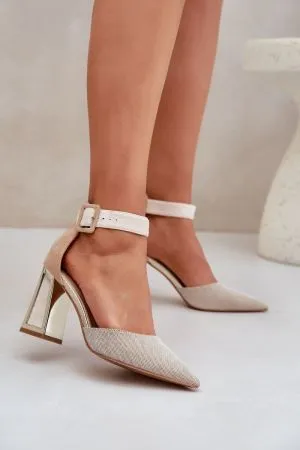 Sandale dama bej Step in style - sandale dama