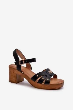 Sandale dama negru Step in style - sandale dama