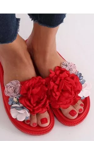 Papuci dama rosu Inello - papuci dama