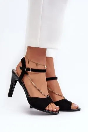 Sandale dama negru Step in style - sandale dama