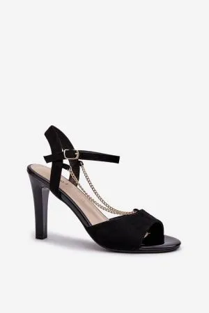 Sandale dama negru Step in style - sandale dama