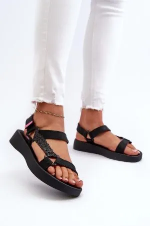 Sandale dama negru Step in style - sandale dama