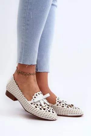 Balerini dama alb Step in style - balerini dama