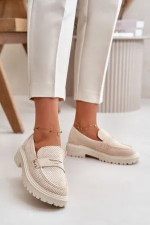 Mocasini dama bej Step in style - mocasini dama