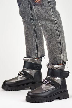 Botine dama gri PRIMO - botine dama