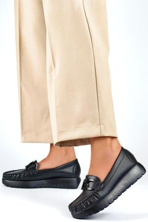 Mocasini dama negru PRIMO - mocasini dama