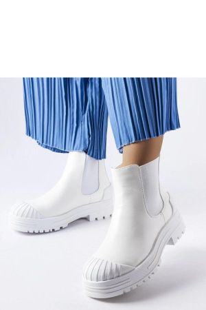 Botine dama alb Solea - botine dama