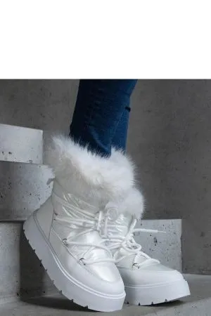 Botine dama alb Solea - botine dama