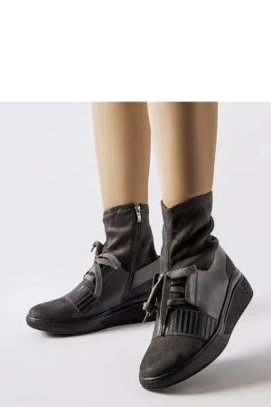 Botine dama gri Solea - botine dama
