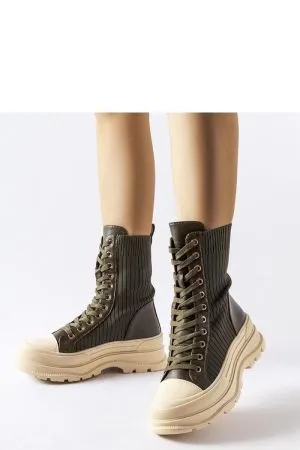 Botine dama verde Solea - botine dama