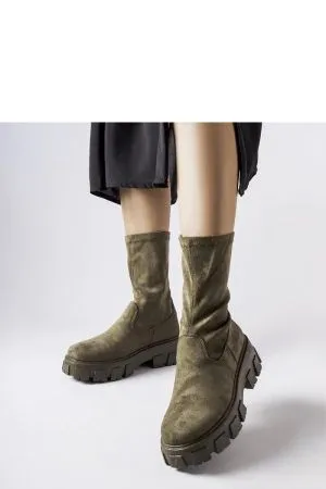 Botine dama verde Solea - botine dama