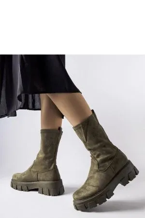 Botine dama verde Solea - botine dama