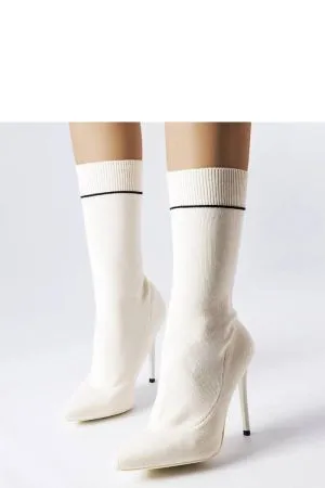 Botine dama alb Solea - botine dama