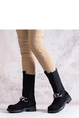 Botine dama negru Solea - botine dama