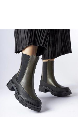 Botine dama verde Solea - botine dama