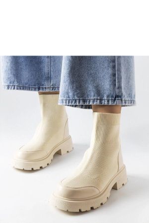 Botine dama bej Solea - botine dama