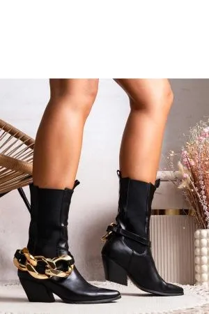 Botine dama negru Solea - botine dama