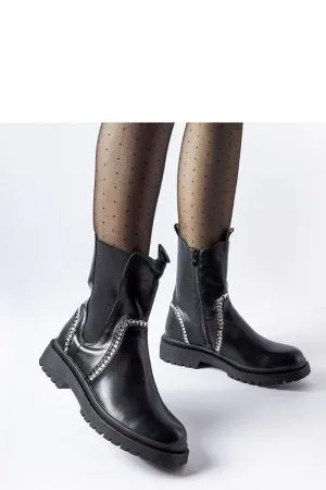 Botine dama negru Solea - botine dama