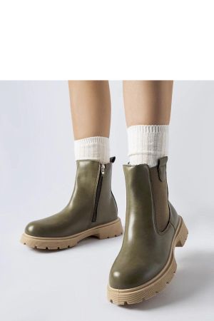 Botine dama verde Solea - botine dama