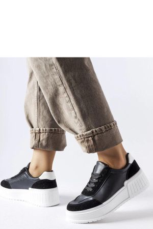 Sneakers dama negru Solea - sneakers dama, tenisi dama