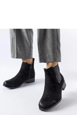 Botine dama negru Solea - botine dama