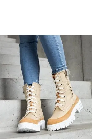 Botine dama bej Solea - botine dama