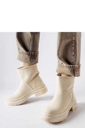 Botine dama bej Solea - botine dama