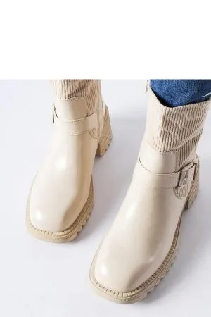 Botine dama bej Solea - botine dama
